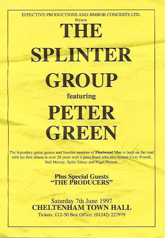 THE SPLINTER GROUP Flyer